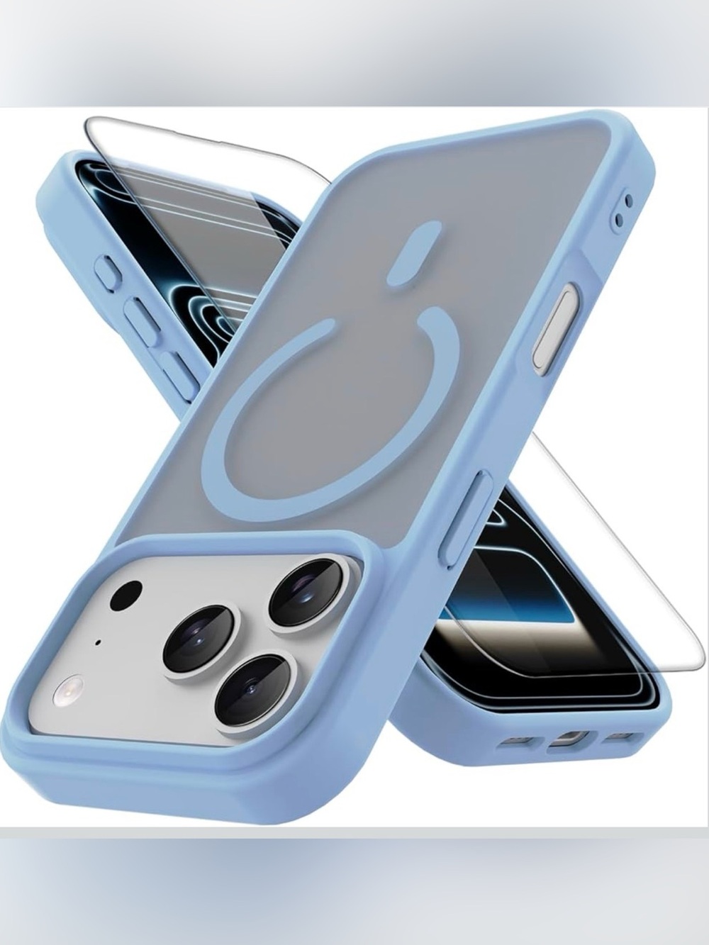 New iPhone 17 Pro Blue MagSafe-Compatible Protective Phone Case